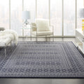 Navy Grey 8'6" x 12' Area Rug R29651