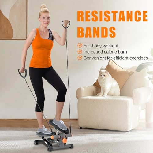Mini Stair Stepper with Resistance Bands Q6894