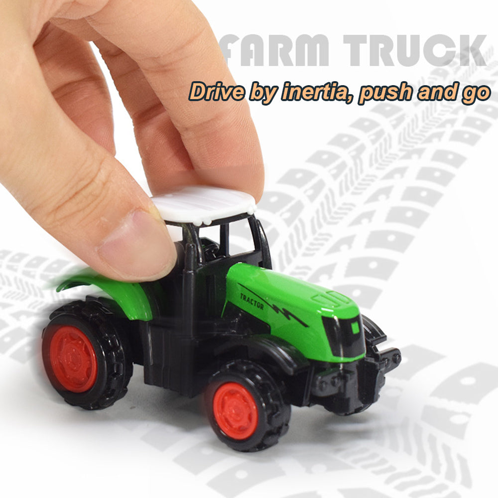 3 Pieces Die-Cast Metal Toy Farm Tractors Truck and Trailers Set P81956