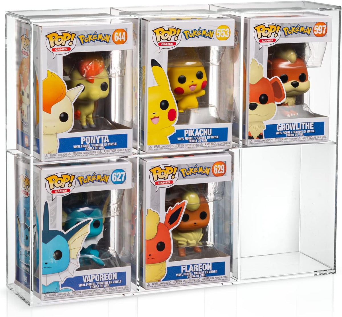 Pack of 2 Acrylic Display Case for 6 Regular Size Funko Pop Boxes I9693