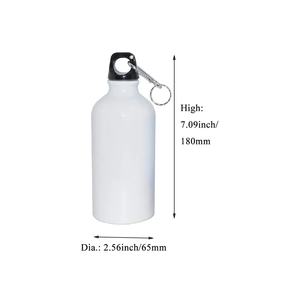 50pcs 500ml Aluminium Water Bottle White Q869037