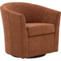 Orange Fabric Swivel Club Chair U31455
