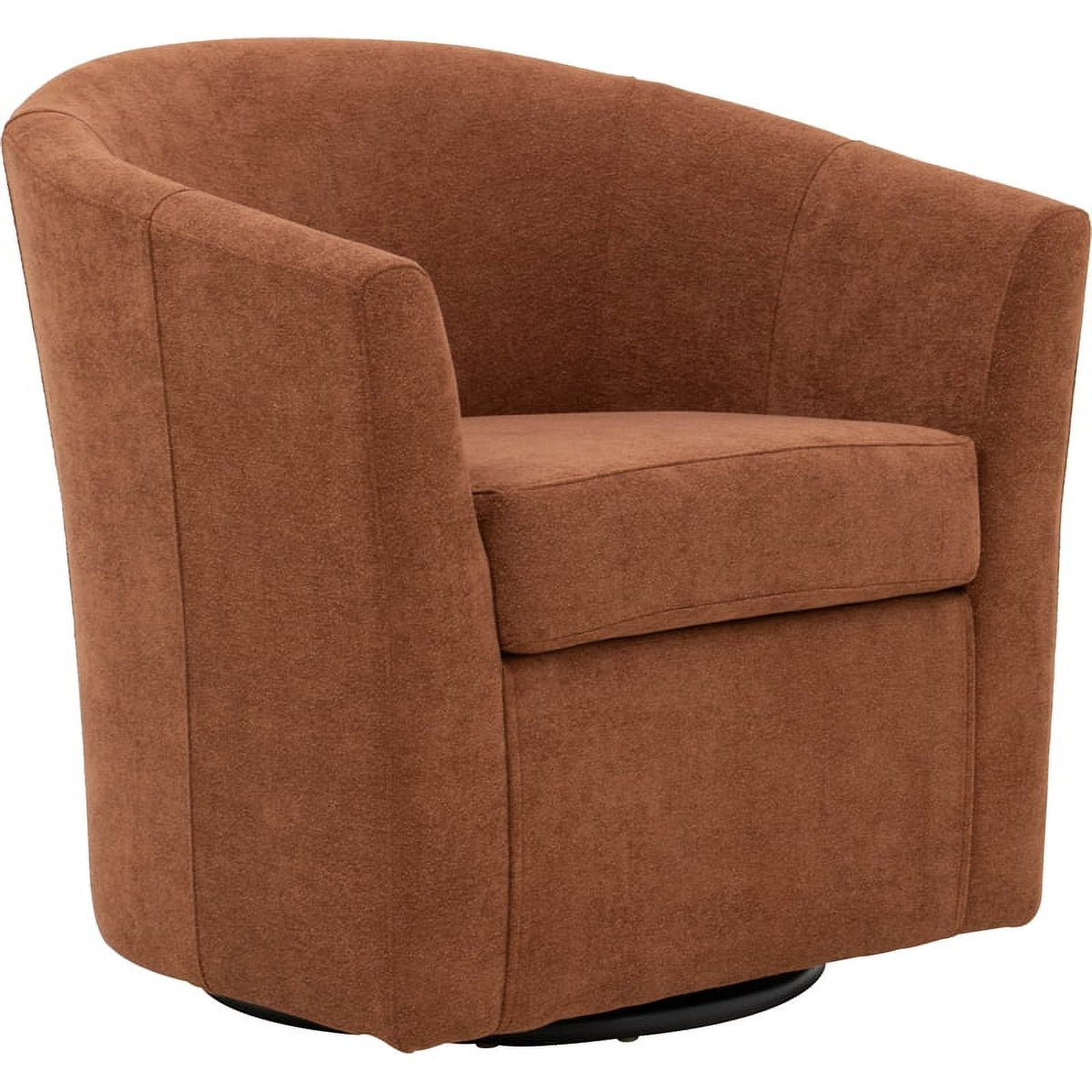 Orange Fabric Swivel Club Chair U31455