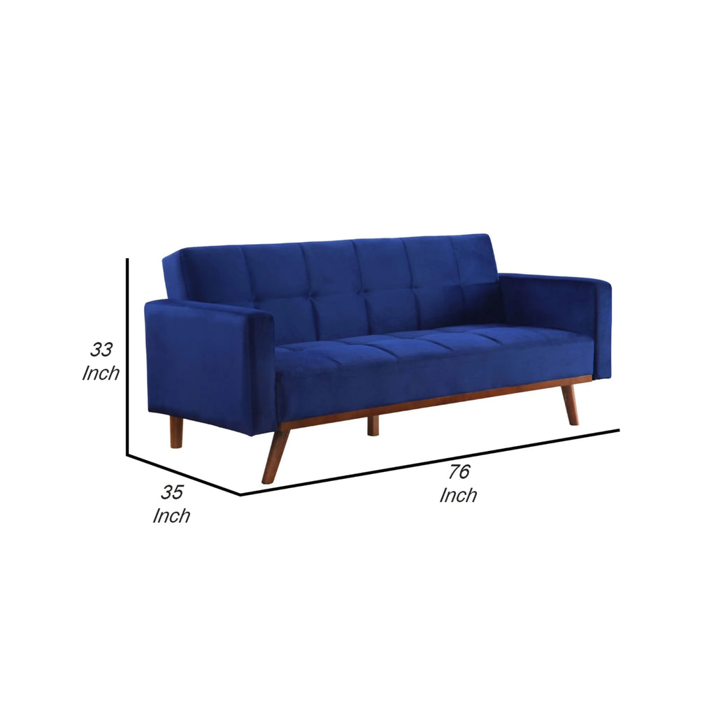 Blue Adjustable Fabric Sofa D277