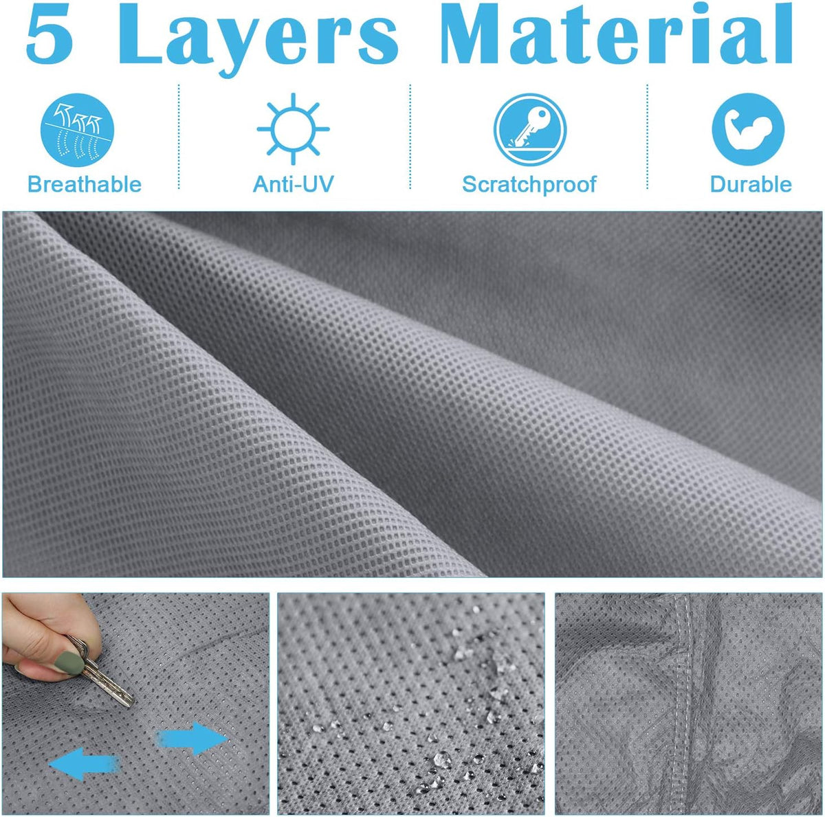 Grey Car Cover Pack of 2 O437