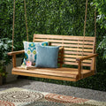 Teak Acacia Wood Porch Swing N9732