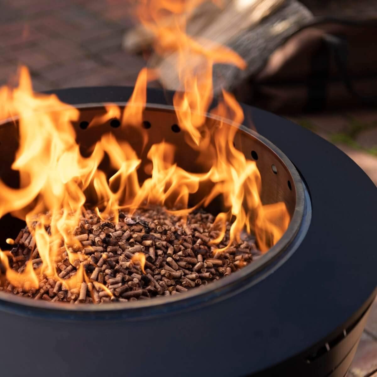 25 Inch Stainless Steel Low Smoke Fire Pit with Wood Pack and Cloth Cover T858295
