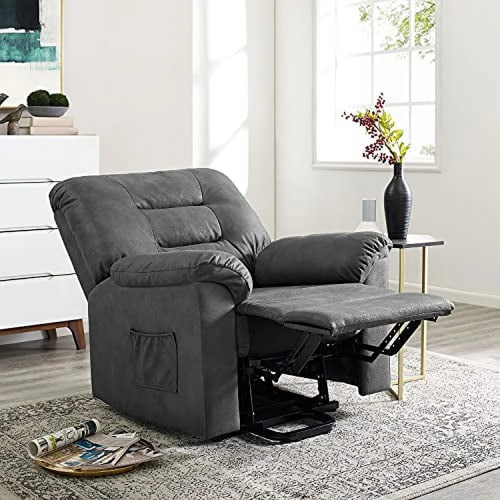 Gray Electric Lift Recliner Chair with Footrest N65615