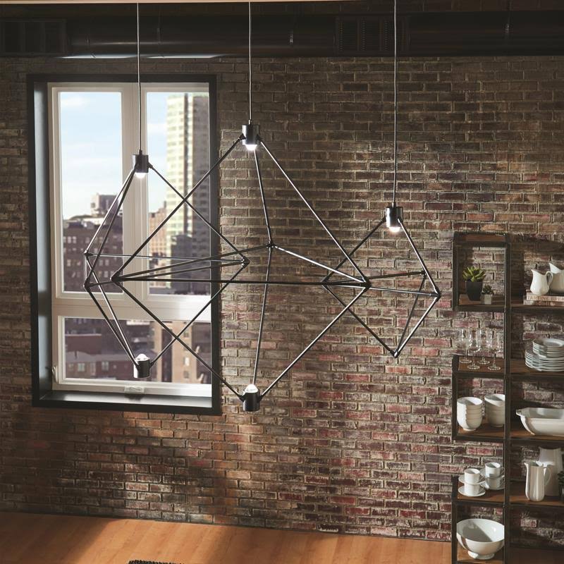Black LED Chandelier S701165