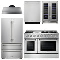 48 In. Natural Gas Range, Range Hood, Refrigerator, Dishwasher, Wine Cooler A999