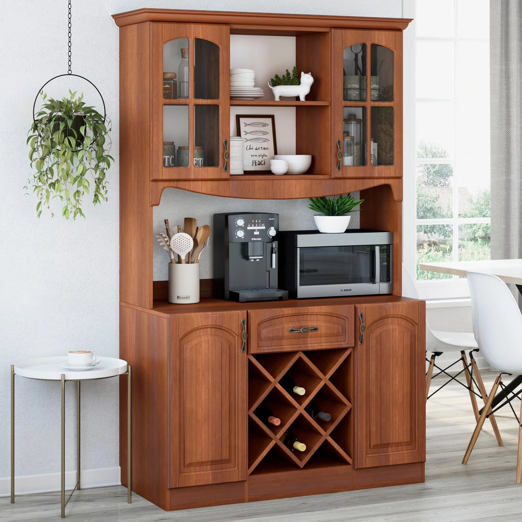 73 in. Brown MDF Pantry Kitchen Storage Cabinet B6124