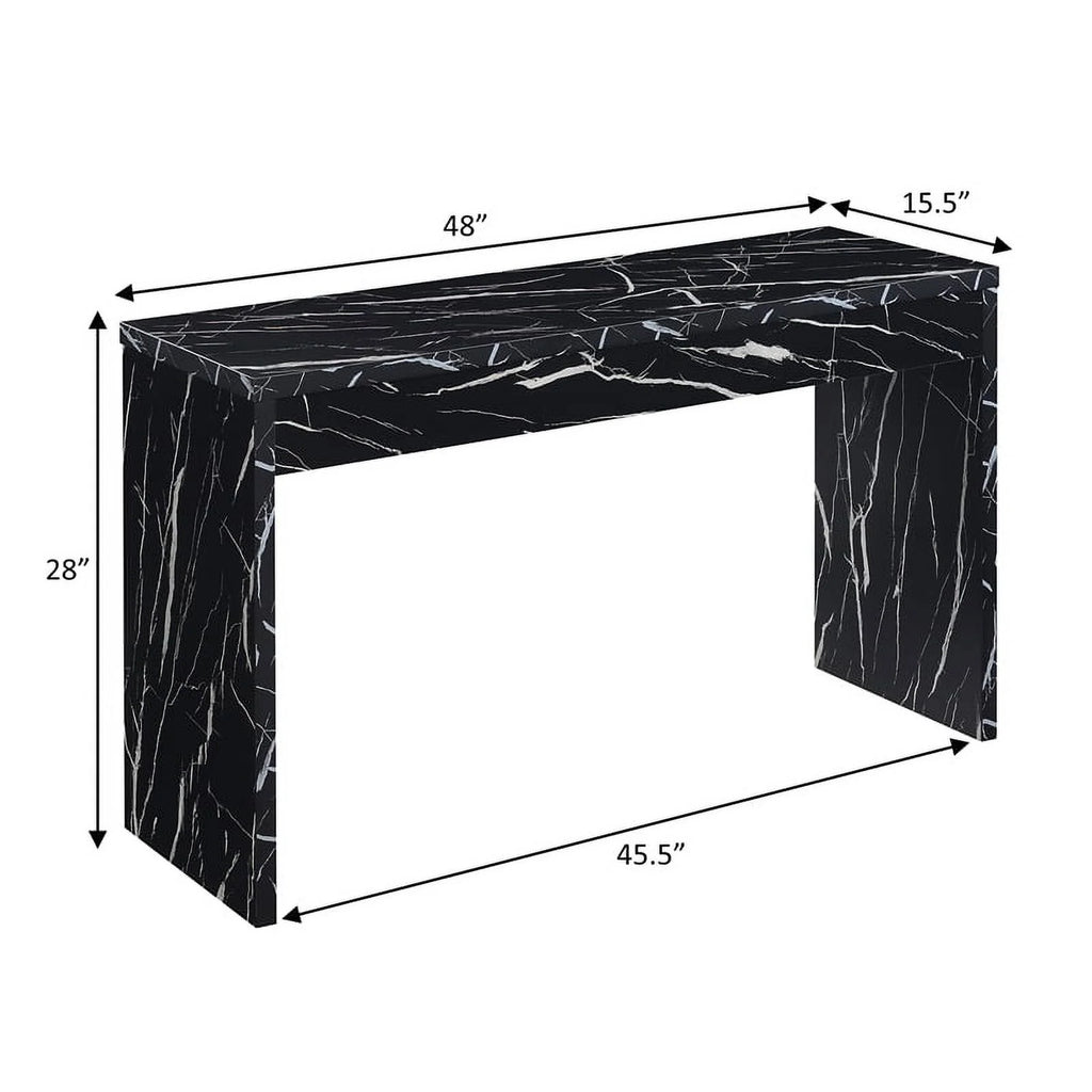 Black Wood Console Table/Desk S57823
