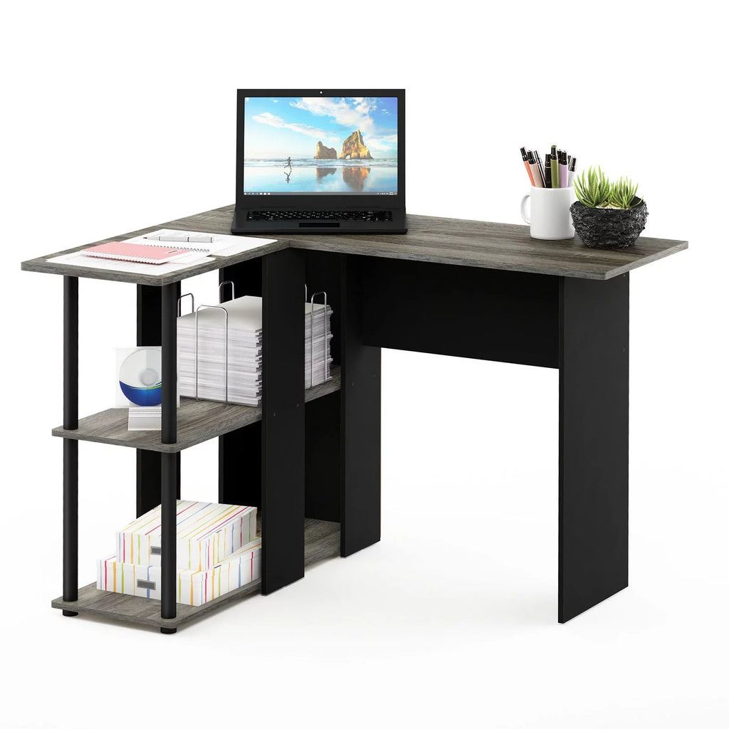L-Shape Desk with Bookshelf U6356