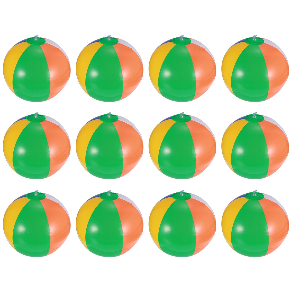 12 Pcs Inflatable Beach Balls Pool Toys J344619