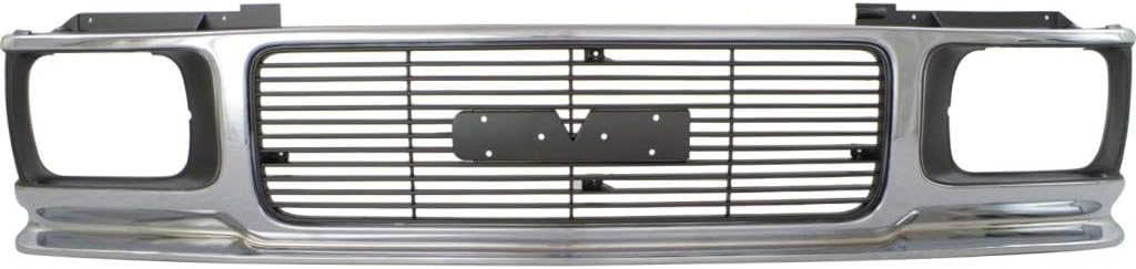 Chrome Shell Grille Assembly with Painted Gray Insert N387
