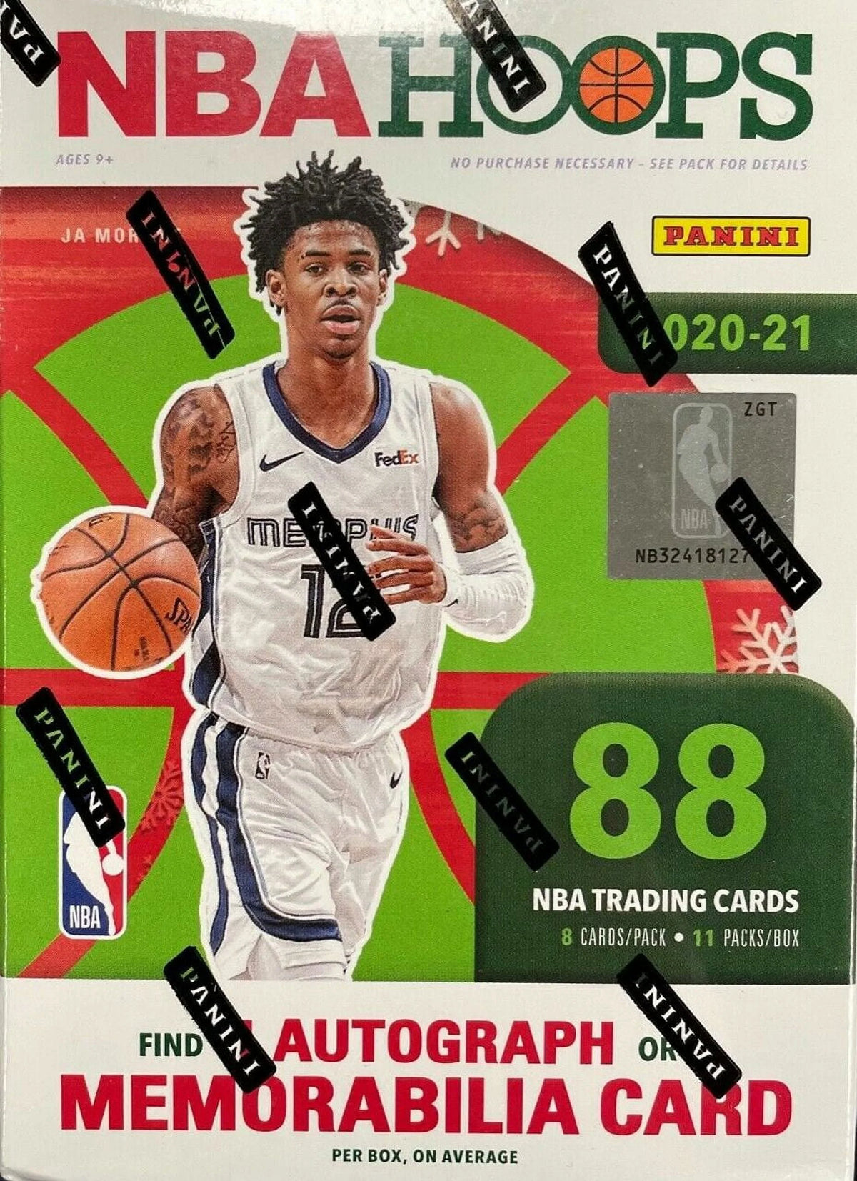 2020-21 NBA Basketball Trading Cards Holiday Blaster Box 88 Cards Q84721