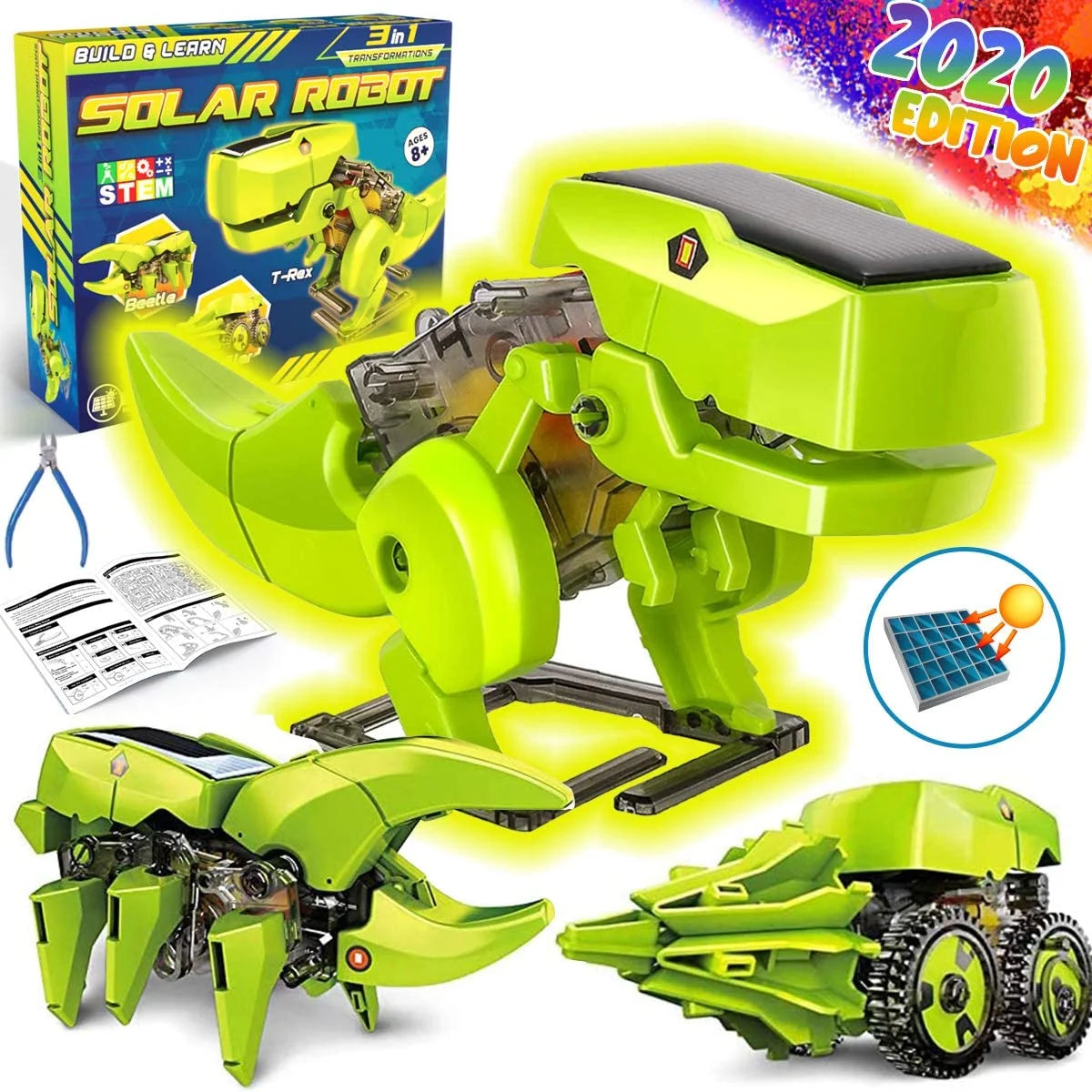 Solar Robot Kit 3-in-1 STEM Projects Robot Kit J7422