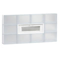 Frameless Vented Frosted Glass Block Window Y22640