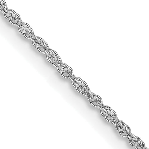 14K White Gold Baby Rope Chain Necklace 24 Inches Y423595