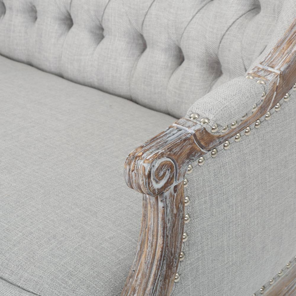 Tufted Loveseat Light Gray W544022