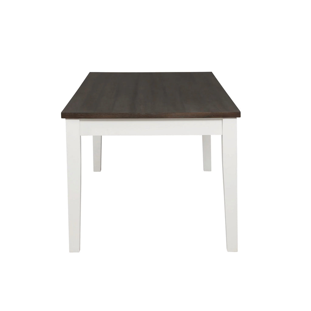 Espresso and White 4-drawer Dining Table Z79046