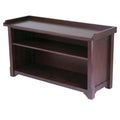 Antique Walnut Wood Bench With Storage Shelf M408757