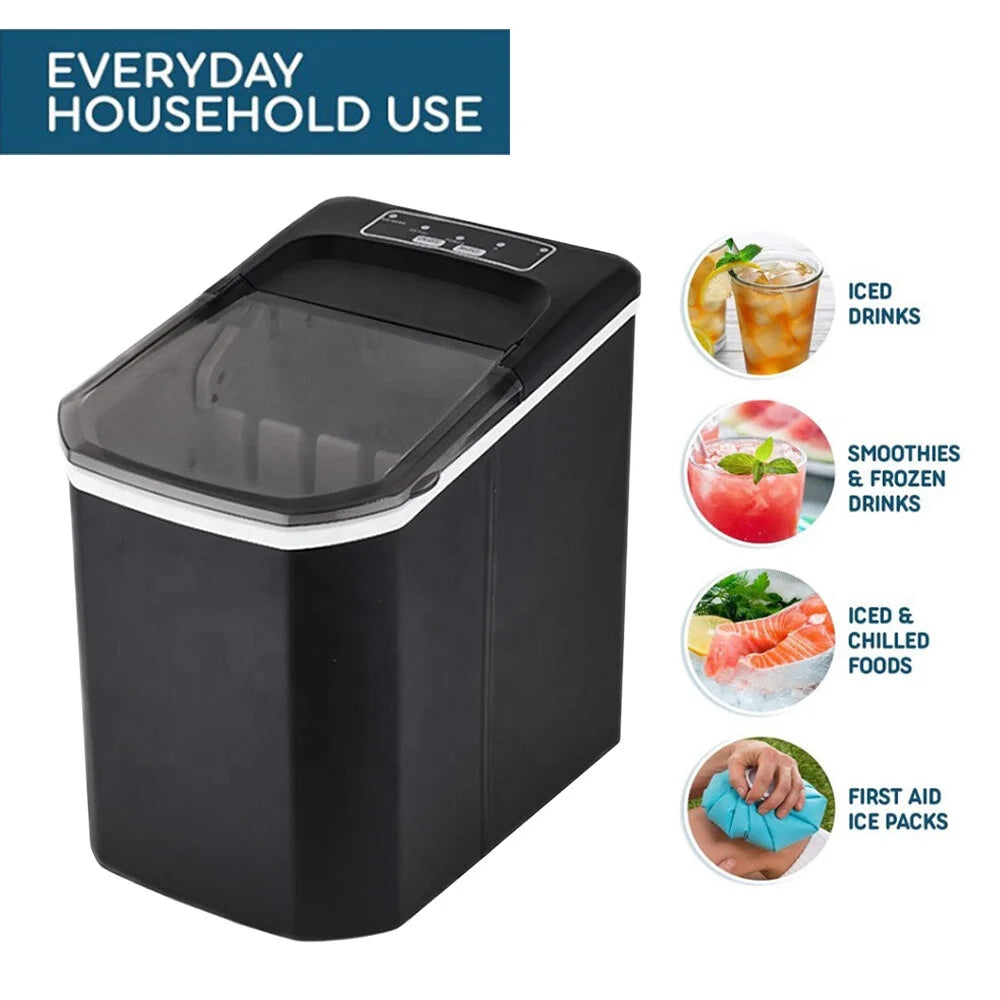Countertop Ice Maker, 26lbs in 24Hrs, Self-Cleaning Ice Machine with Basket Q9889