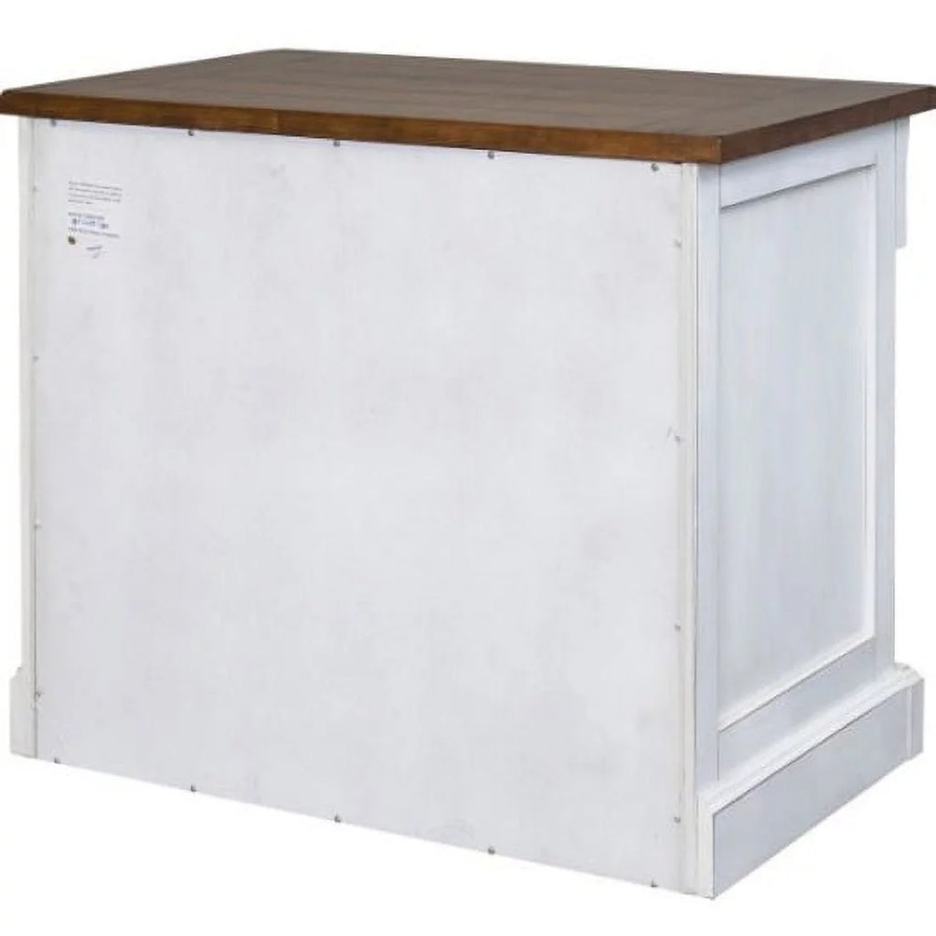 White 3 Drawer Rustic Wood File Cabinet H210