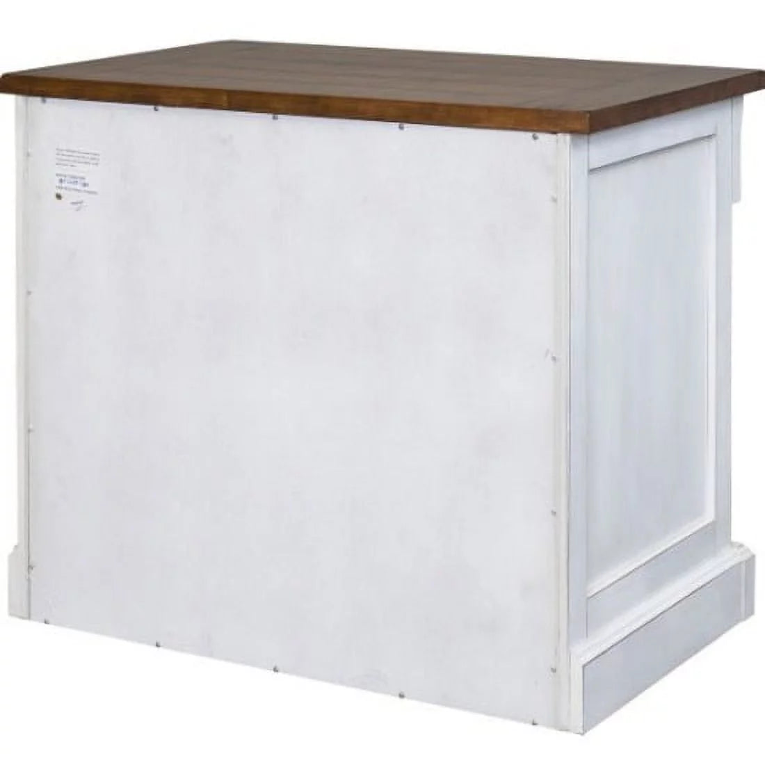 White 3 Drawer Rustic Wood File Cabinet H210