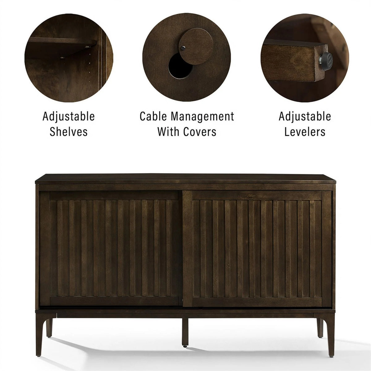 Dark Brown Wood Sideboard C63531