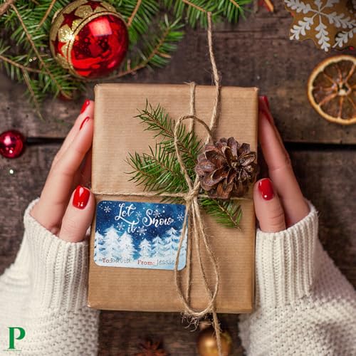 80 Count Large Foil Christmas Gift Tag Stickers S857494