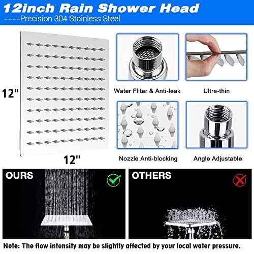 12" Rain Shower Head with Handheld Spray Combo A27210