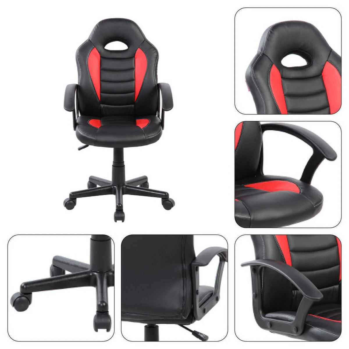 Red Polyurethane Office Chair T165
