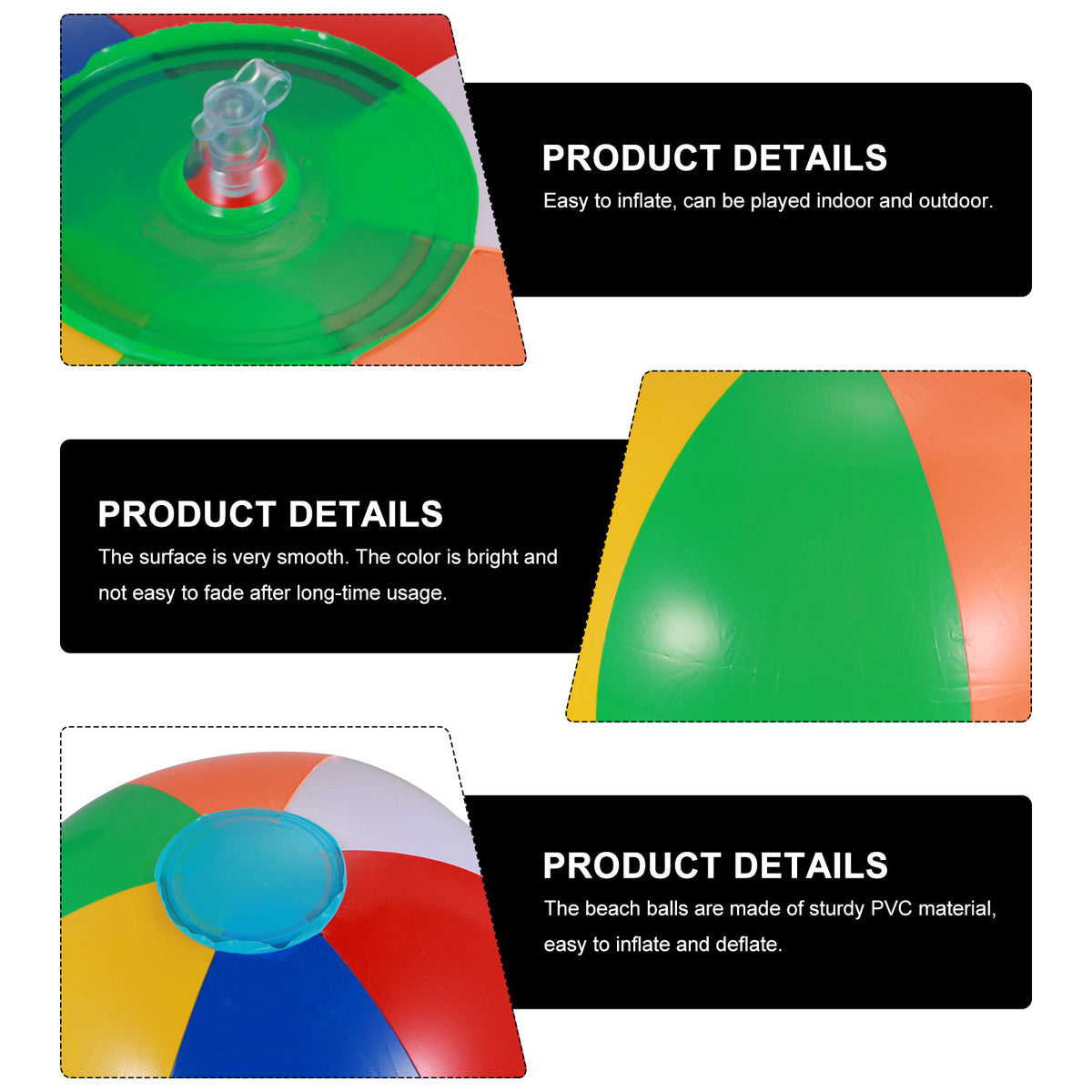 12 Pcs Inflatable Beach Balls Pool Toys J344619