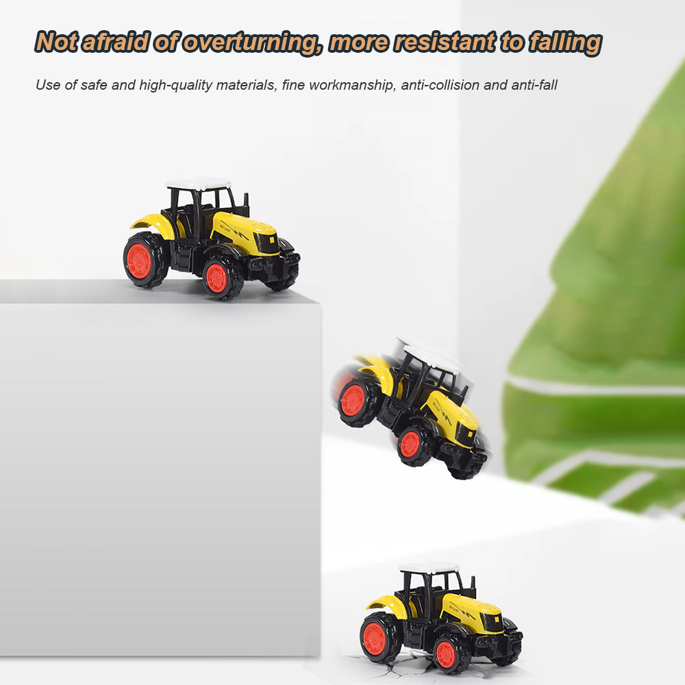 3 Pieces Die-Cast Metal Toy Farm Tractors Truck and Trailers Set P81956