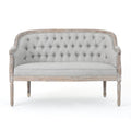 Tufted Loveseat Light Gray W544022