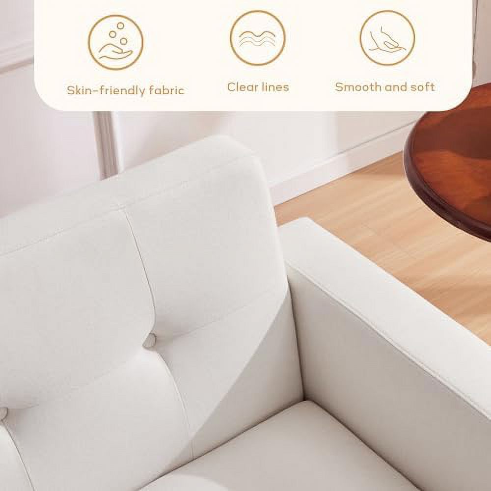 Fabric Accent Chair Button Tufted Upholstered Arm Chair I988