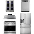 36 Gas Range, Range Hood, Refrigerator, Dishwasher and Wine Cooler S864416