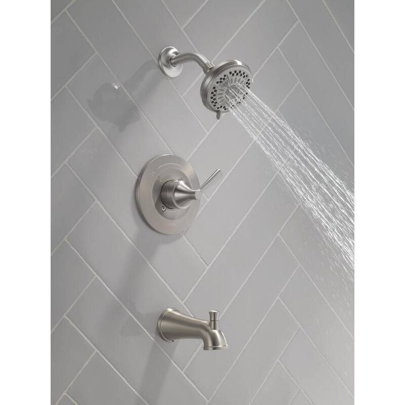 Single-Handle 6-Spray Tub and Shower Faucet Brushed Nickel J676228