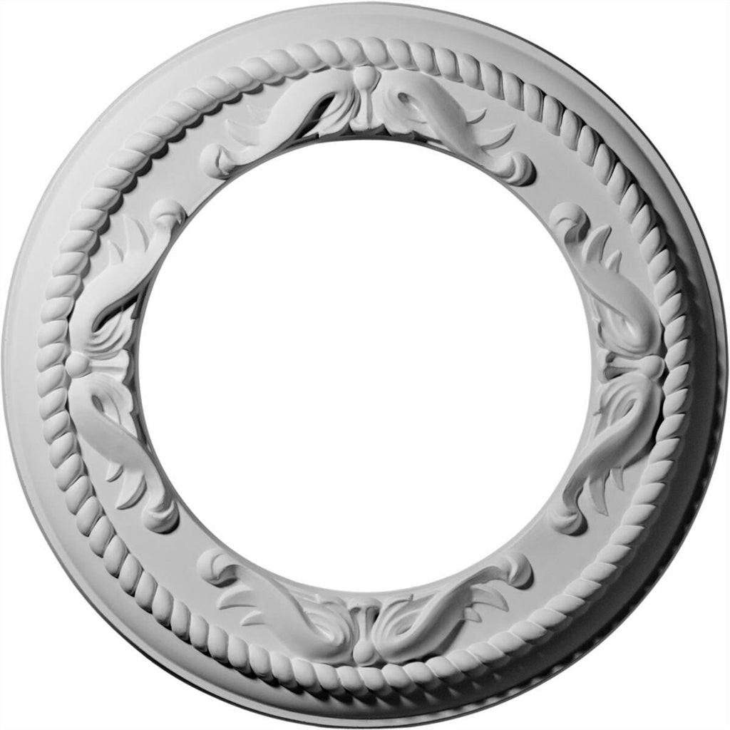 Roped Medway Ceiling Medallion, Hand-Painted Ultra Pure White K6756
