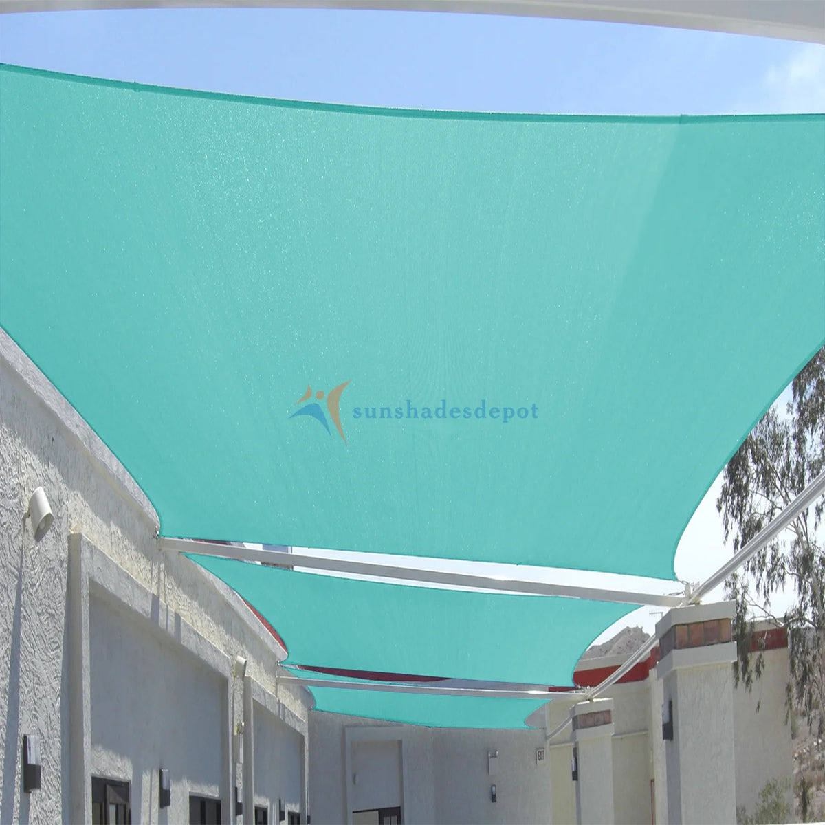 Turquoise Light Green Rectangle Sun Shade Sail Canopy P791213