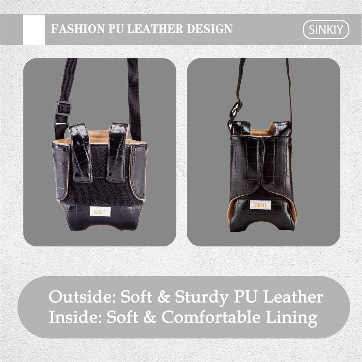 Bearded Dragon Sling Carrier Leather Reptile Pouch V6320
