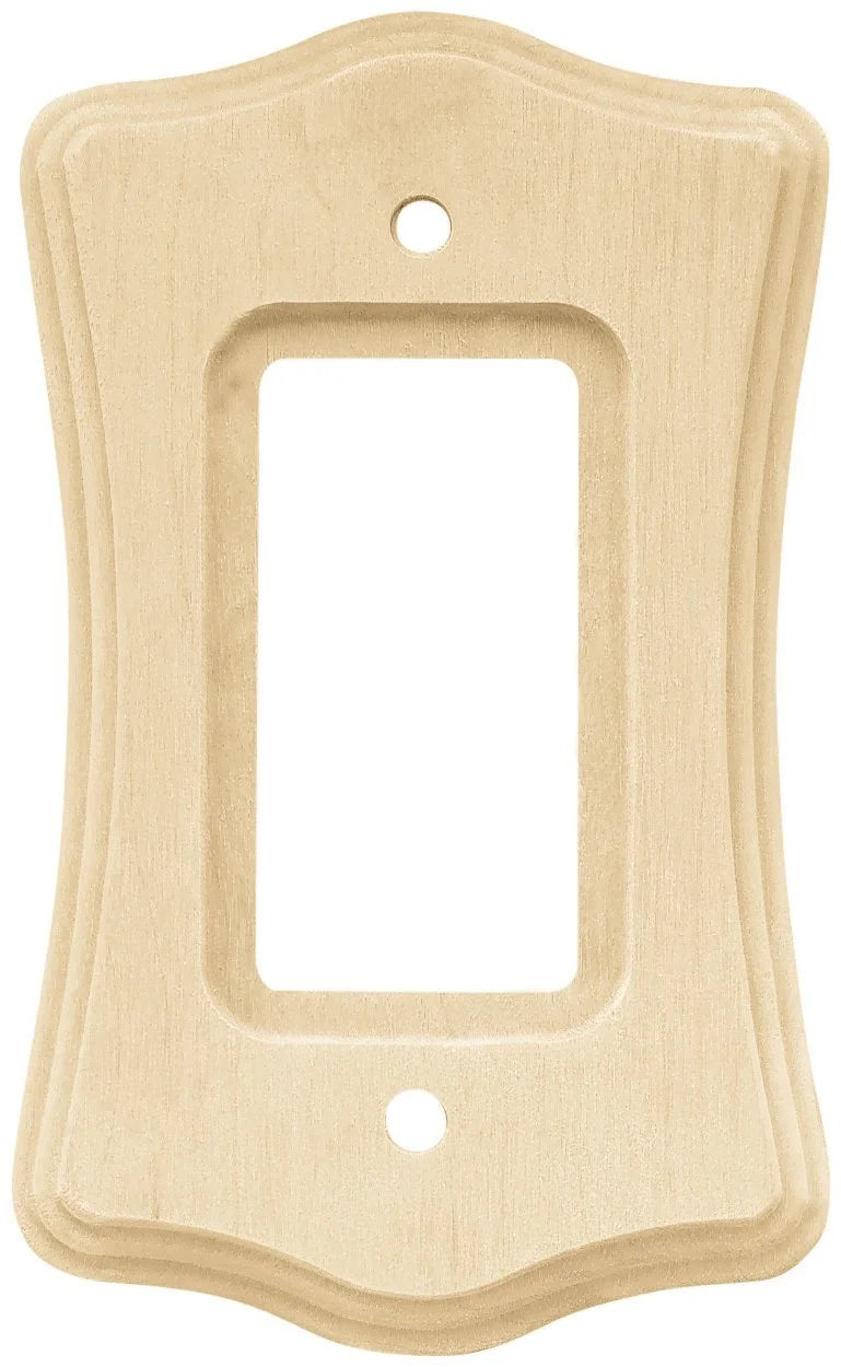 Wood Scalloped Single Decorator Switch Plate Z985