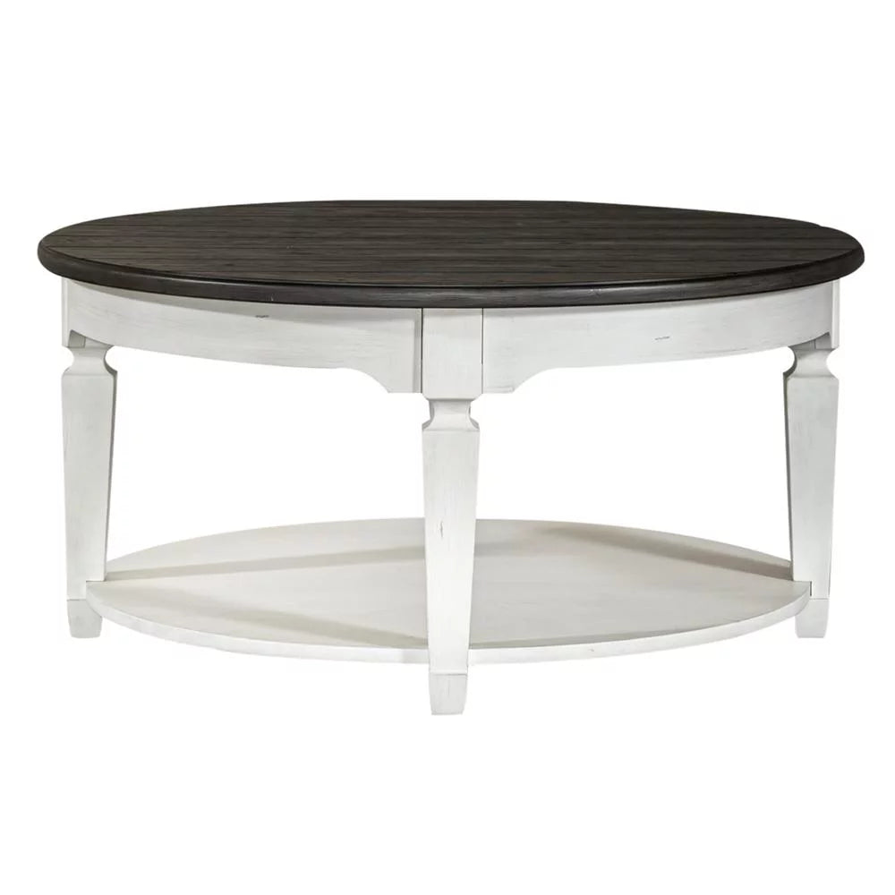 Round Cocktail Table Cottage White U853