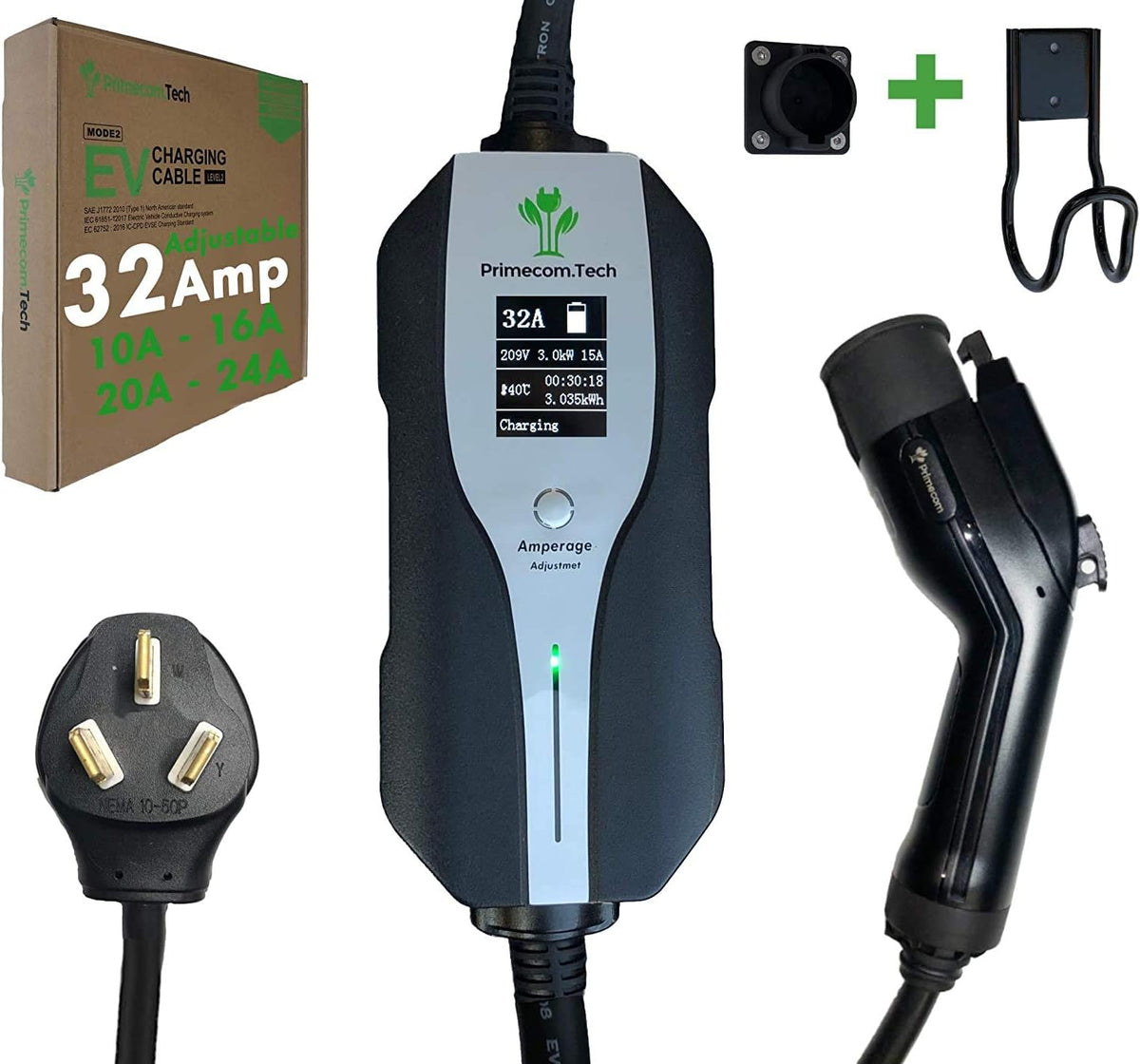 Level 2 Electric Vehicle Charger with 30Ft Cable M605