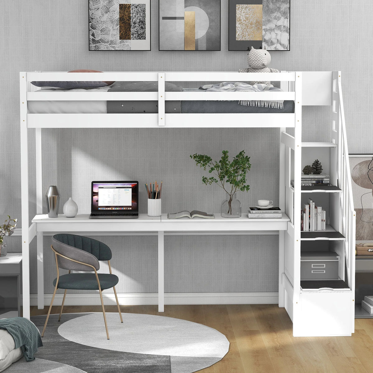 Twin Size Loft Bed V436