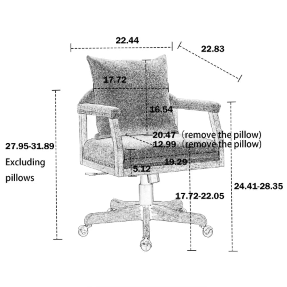 Orange Adjustable Swivel Fabric Office Chair V689531