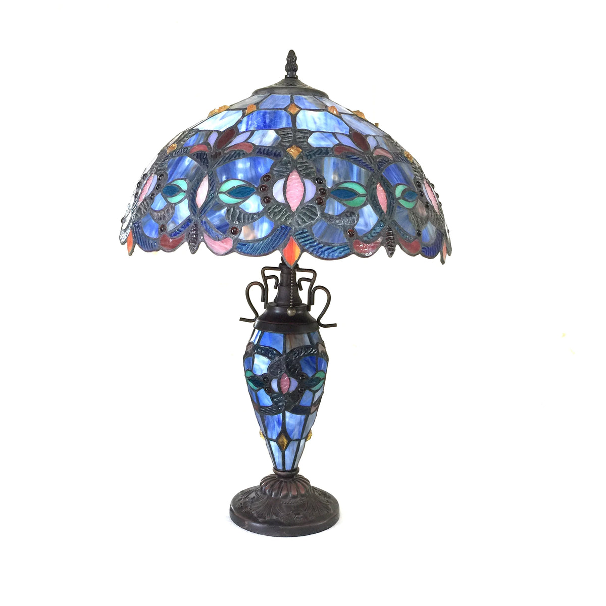 3 Light Victorian Double Lit Table Lamp Q30922