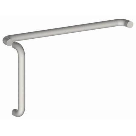 1-1/4x22 Round 12x22 Center to Center Door Pull and Push Set with Fasteners - Satin Stainless Steel Y992488