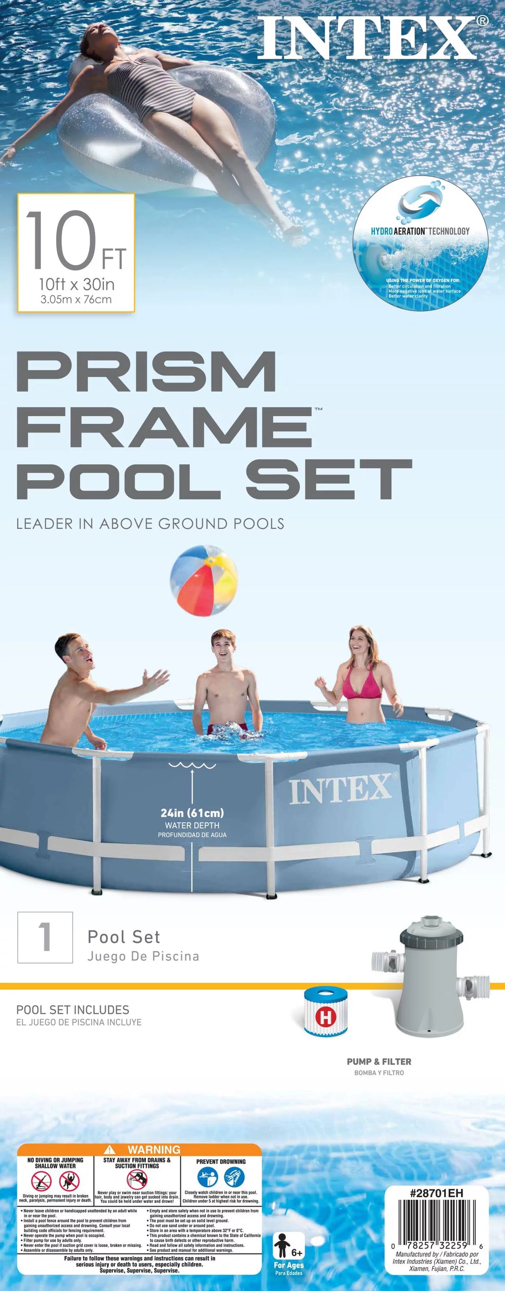 10ft X 30in Prism Frame Pool Set with Filter Pump Z1441